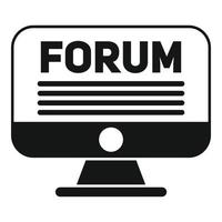 online leven forum icoon gemakkelijk vector. bedrijf babbelen vector