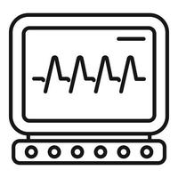 hart toezicht houden op icoon schets vector. medisch ziekenhuis vector