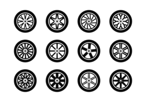 Alloy Wheels Pictogrammen Vector