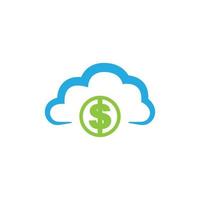 wolk financiën logo vector icoon illustratie