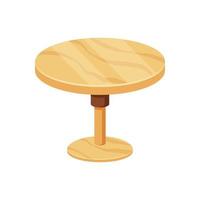 houten ronde tafel vector geïsoleerd