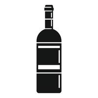 wijn fles icoon gemakkelijk vector. alcohol glas vector