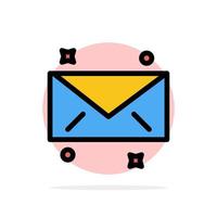 bericht mail e-mail abstract cirkel achtergrond vlak kleur icoon vector