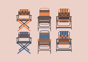 Lawn Chair Front View Vector
