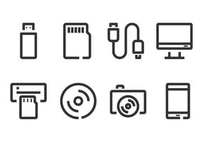 Computer Accecories en Gadget Icon vector