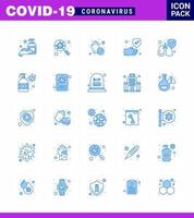 covid19 icoon reeks voor infographic 25 blauw pak zo net zo longen veilig hand- bescherming schoon virale coronavirus 2019november ziekte vector ontwerp elementen