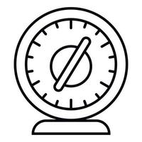 ronde timer icoon, schets stijl vector