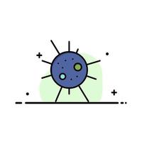 bacterie ziekte virus bedrijf vlak lijn gevulde icoon vector banier sjabloon