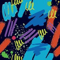 hand- trek borstel beroerte abstract naadloos patroon vector