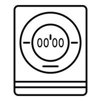 modern digitaal timer icoon, schets stijl vector