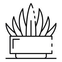decoratief cactus pot icoon, schets stijl vector