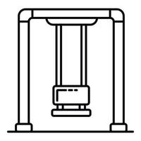 kind schommel icoon, schets stijl vector