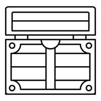 bruidsschat borst icoon, schets stijl vector