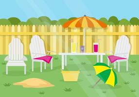 Gratis Summer Garden Party Achtergrond vector