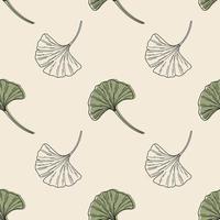 ginkgo biloba bladeren naadloos patroon vector