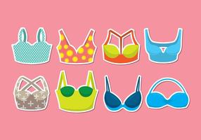 Bustier icon set vector