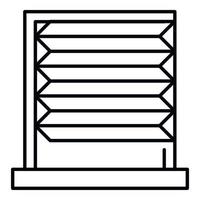 horizontaal jaloezie rol icoon, schets stijl vector