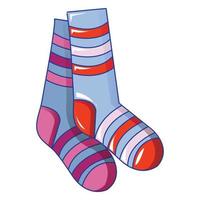 winter sokken icoon, tekenfilm stijl vector