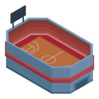 basketbal stadion icoon, isometrische stijl vector