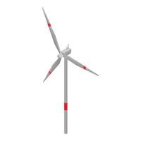 eco energie wind turbine icoon, isometrische stijl vector