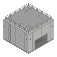 stad raffinaderij fabriek icoon, isometrische stijl vector