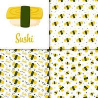 naadloos patroon met sushi, voor decoratie vector