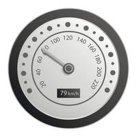 motor snelheidsmeter icoon, realistisch stijl vector