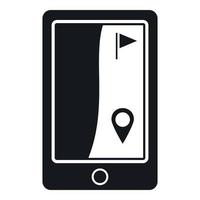 golf Cursus navigator icoon, gemakkelijk stijl vector