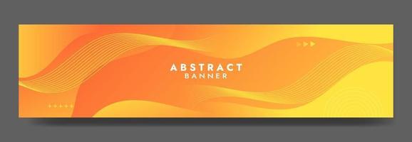 sjabloon voor abstracte oranje vloeiende golfbanner vector