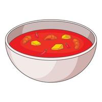 Tom jammie Thais soep icoon, tekenfilm stijl vector
