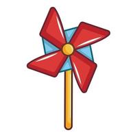 pinwheel speelgoed- icoon, tekenfilm stijl vector