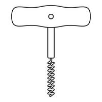 kurketrekker gereedschap icoon, schets stijl vector