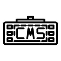 cms toetsenbord icoon schets vector. web ontwerp vector