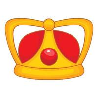 Koninklijk kroon icoon, tekenfilm stijl vector