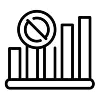 internet signaal icoon schets vector. verloren verbinding vector