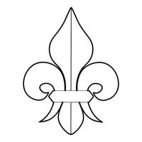 fleur de lis icoon, schets stijl vector