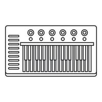 muziek- synthesizer icoon, schets stijl vector