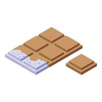 vervuild chocola bar icoon isometrische vector. veiligheid voedsel vector