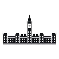 parlement gebouw van Canada icoon, gemakkelijk stijl vector
