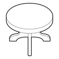 ronde tafel icoon, isometrische 3d stijl vector