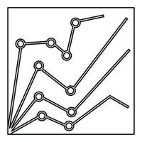 financieel statistieken icoon, schets stijl vector