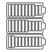 accu indicatoren icoon, schets stijl vector