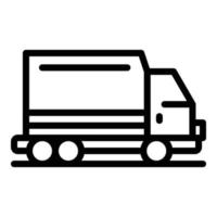 vrachtauto lading icoon schets vector. onderhoud exporteren vector