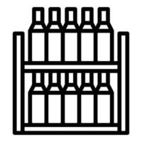 wijn fles productie icoon schets vector. oven rauw vector