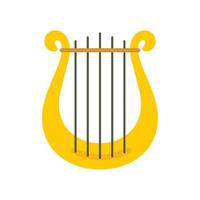 harp icoon, vlak stijl vector