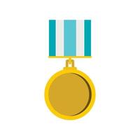 medaille voor Diensten icoon, vlak stijl vector