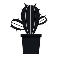 cactus kamerplanten in pot icoon, gemakkelijk stijl vector