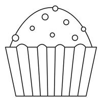 muffin taart icoon, schets stijl vector