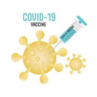 coronavirus medisch vaccin symbool ontwerp vector