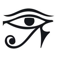 oog van horus Egypte godheid icoon, gemakkelijk stijl vector